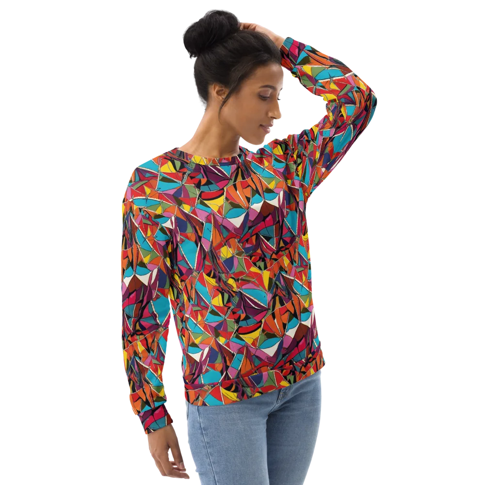 Stained Glass Static on Sweatshirt — Right Front