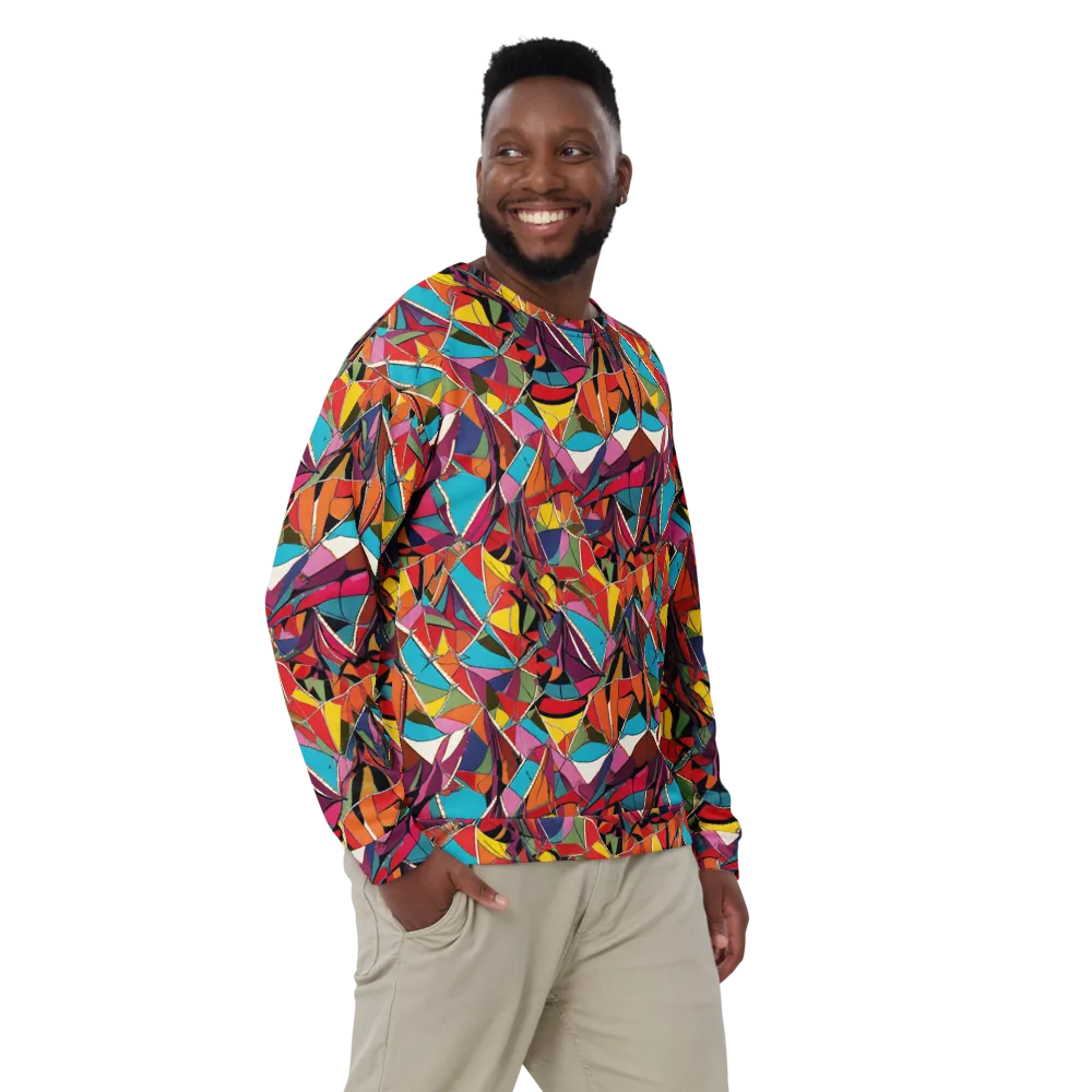Stained Glass Static on Sweatshirt — Front