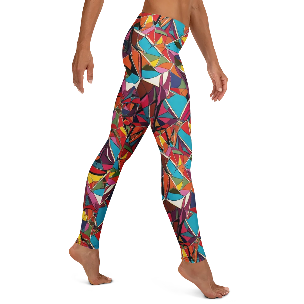 Stained Glass Static on Leggings — Right