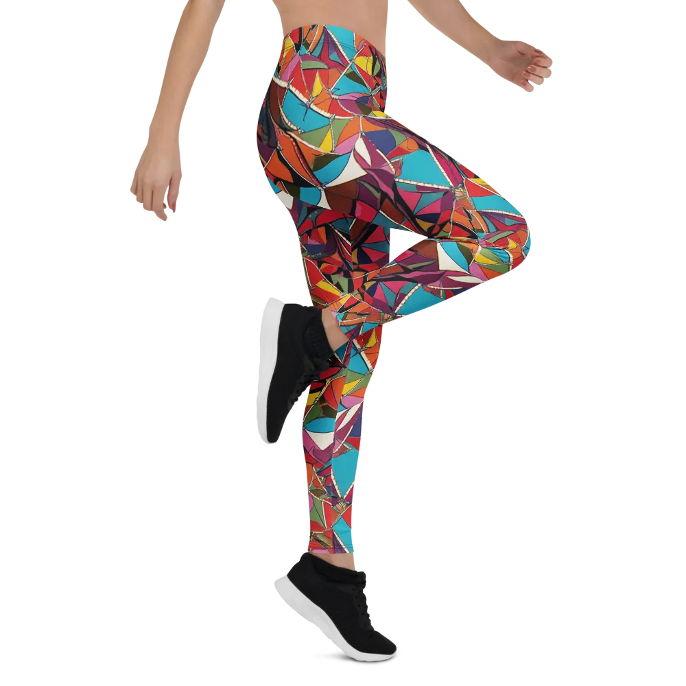 Stained Glass Static on Leggings — Right