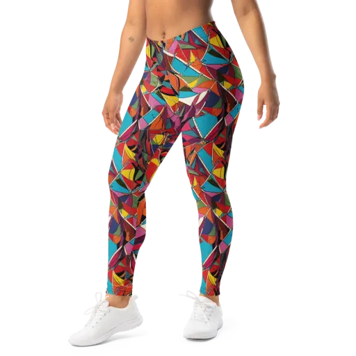 Stained Glass Static on a Leggings