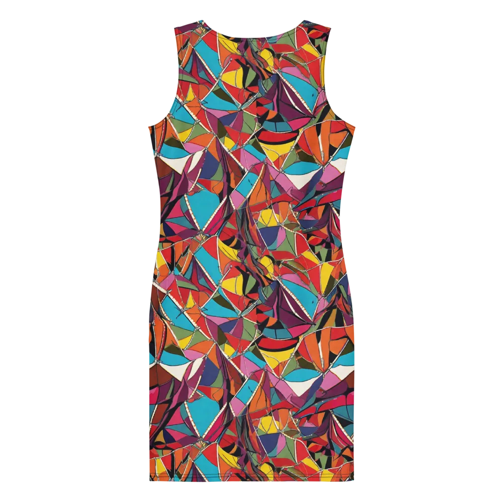 Stained Glass Static on Bodycon Dress — Back