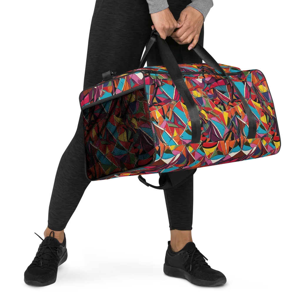 Stained Glass Static on Duffle Bag — Right Front