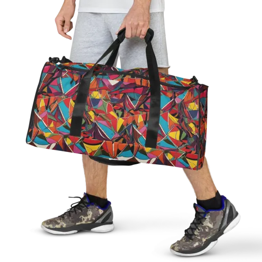 Stained Glass Static on a Duffle Bag