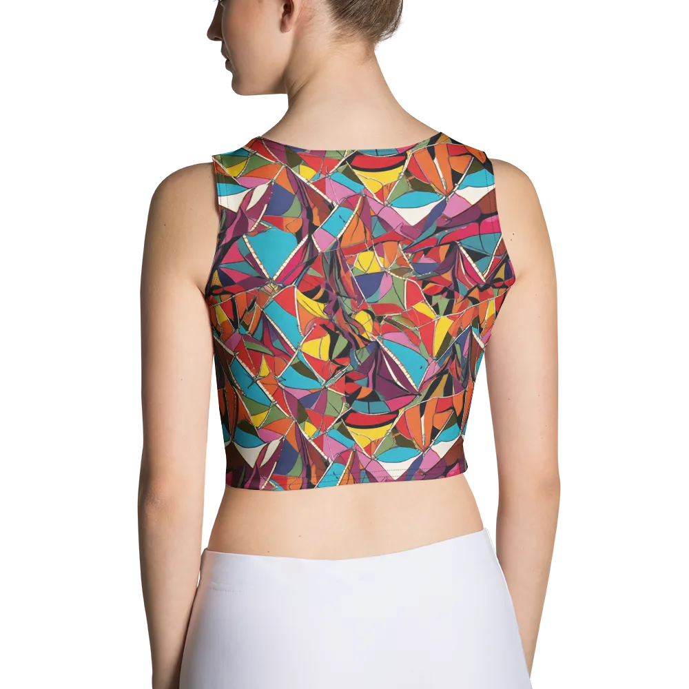 Stained Glass Static on Crop Top — Back