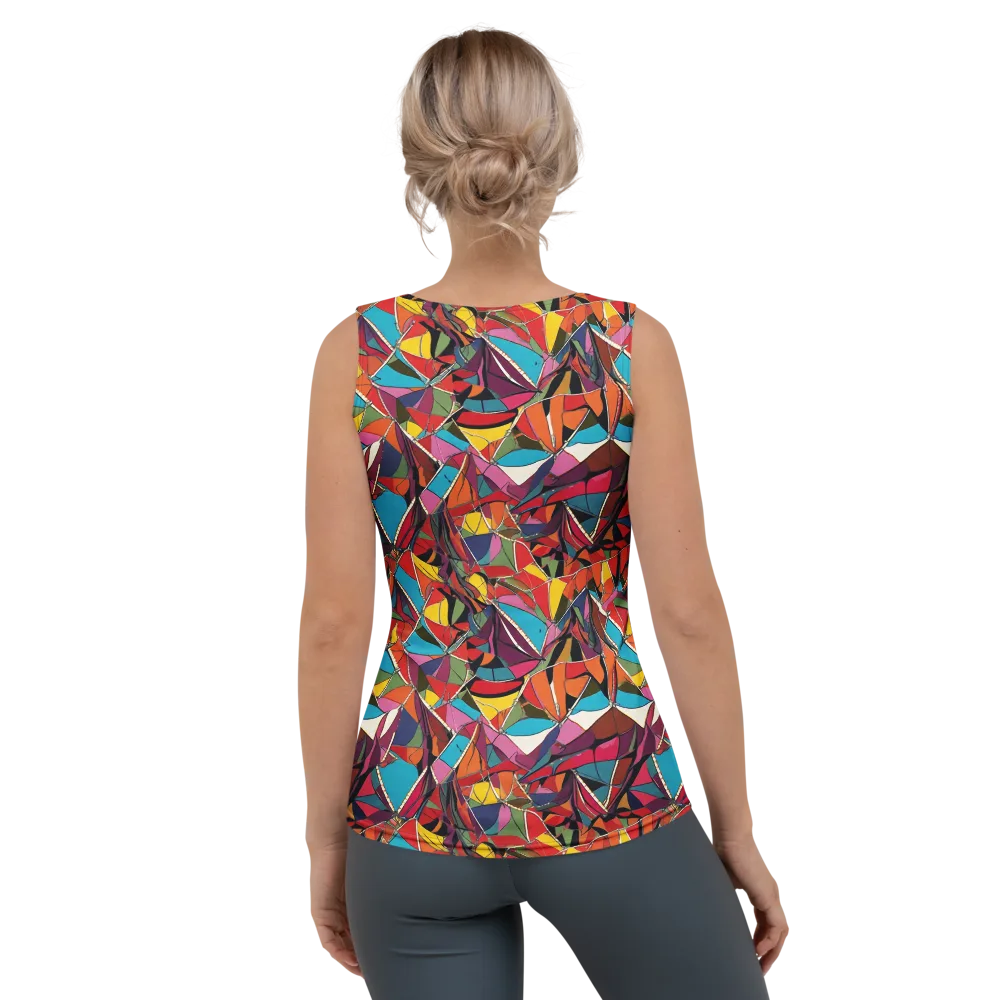 Stained Glass Static on Women's Tank Top — Back