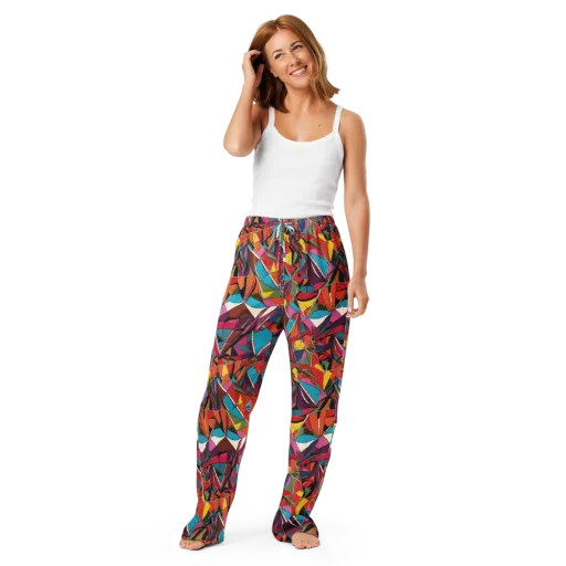 Stained Glass Static on a Women's Pajama Pants