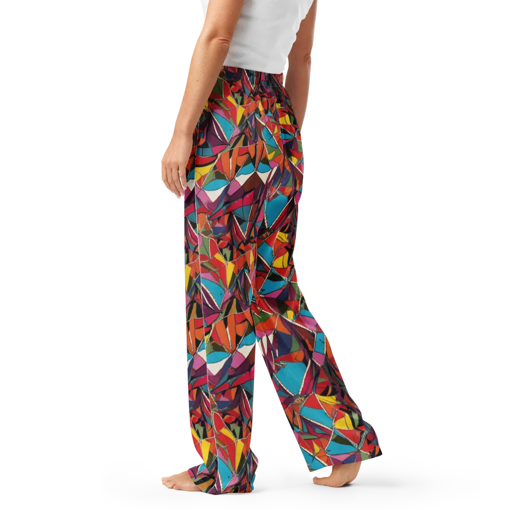 Stained Glass Static on Women's Pajama Pants — Left