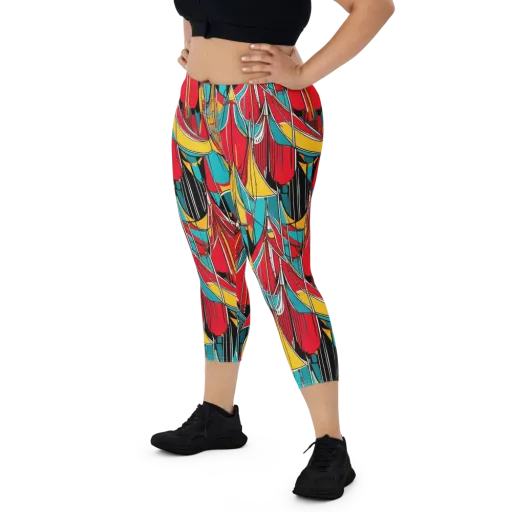 Carnival Drapery on a Capri Leggings