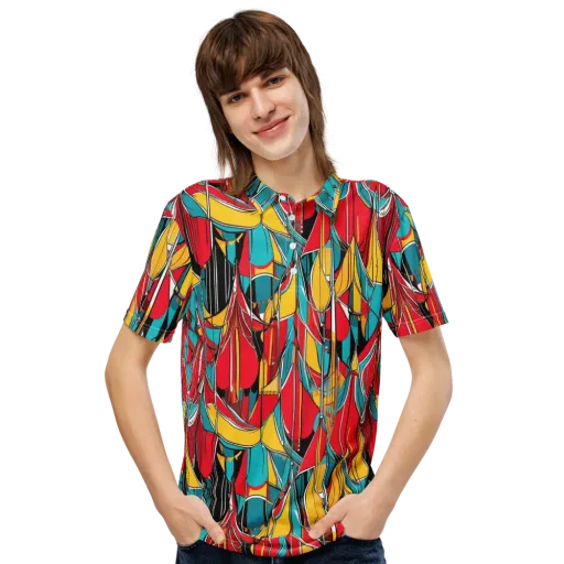 Carnival Drapery on a Men's Slim Fit Polo Shirt