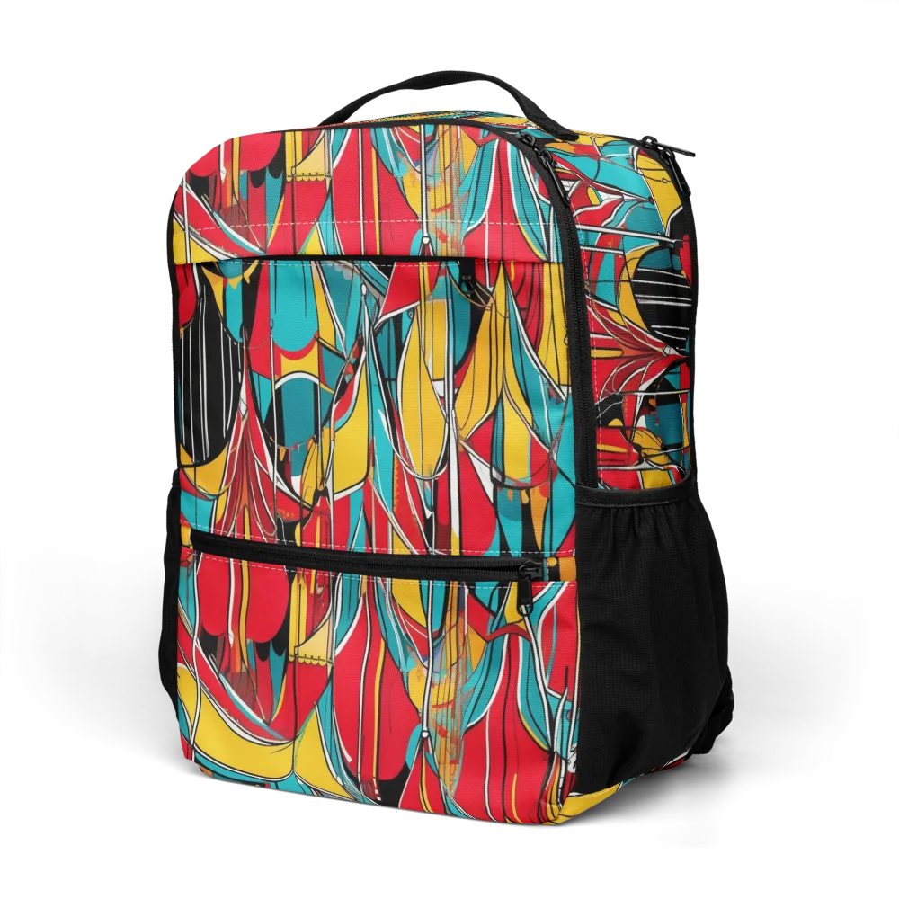 Carnival Drapery on Utility Backpack — Left Front