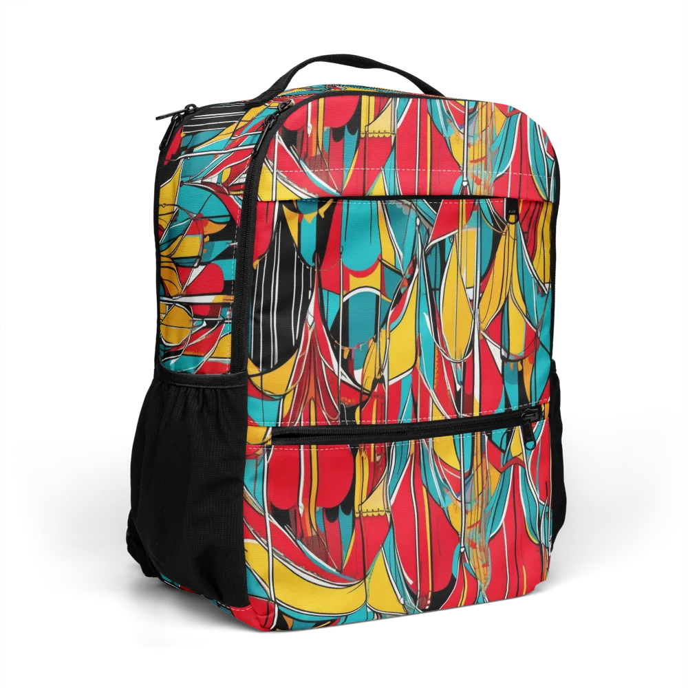 Carnival Drapery on Utility Backpack — Right Front