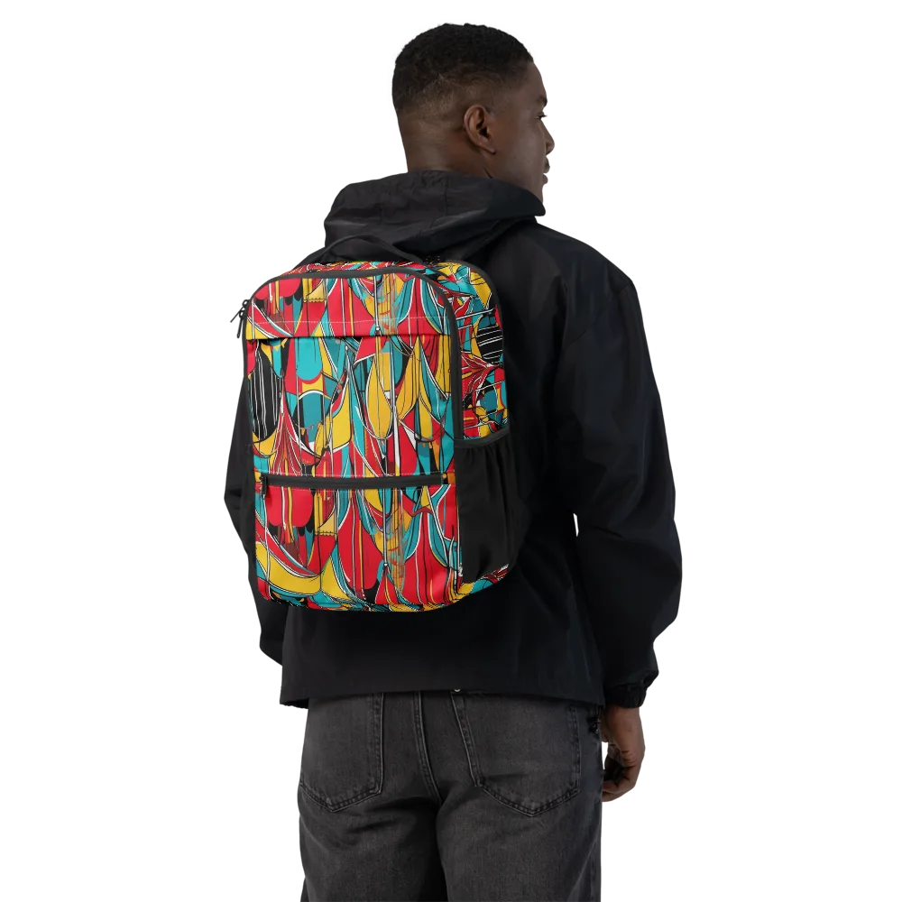 Carnival Drapery on Utility Backpack — Back
