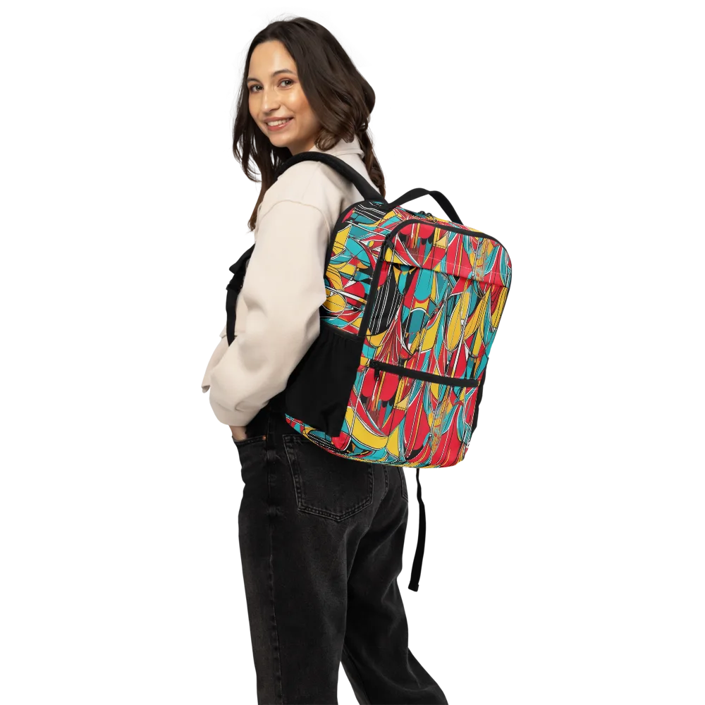 Carnival Drapery on Utility Backpack — Back