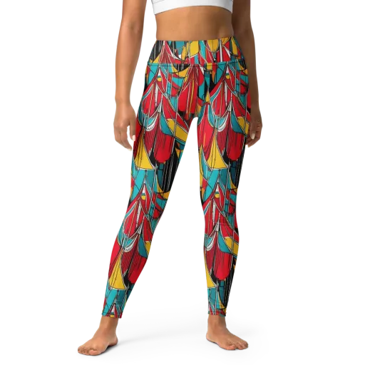 Carnival Drapery on a Yoga Leggings