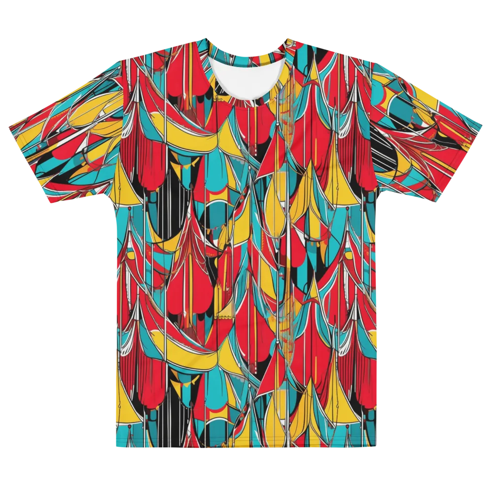 Carnival Drapery on Men's Cotton Crew Neck T-Shirt — Front