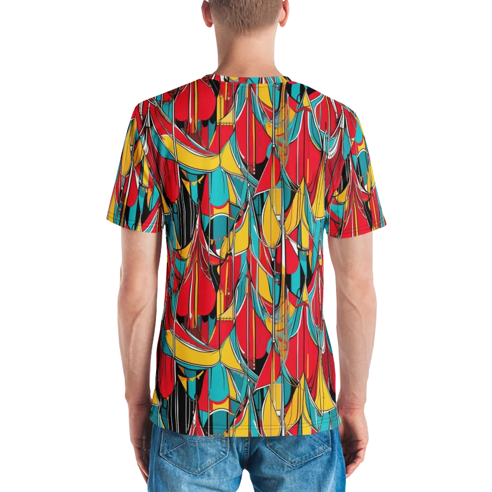 Carnival Drapery on Men's Crew Neck T-Shirt — Back