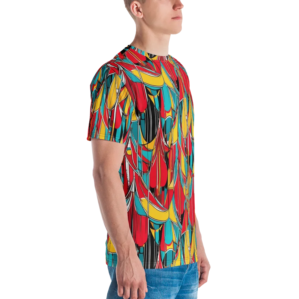 Carnival Drapery on Men's Crew Neck T-Shirt — Right