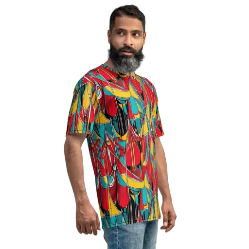 Carnival Drapery on a Men's Crew Neck T-Shirt