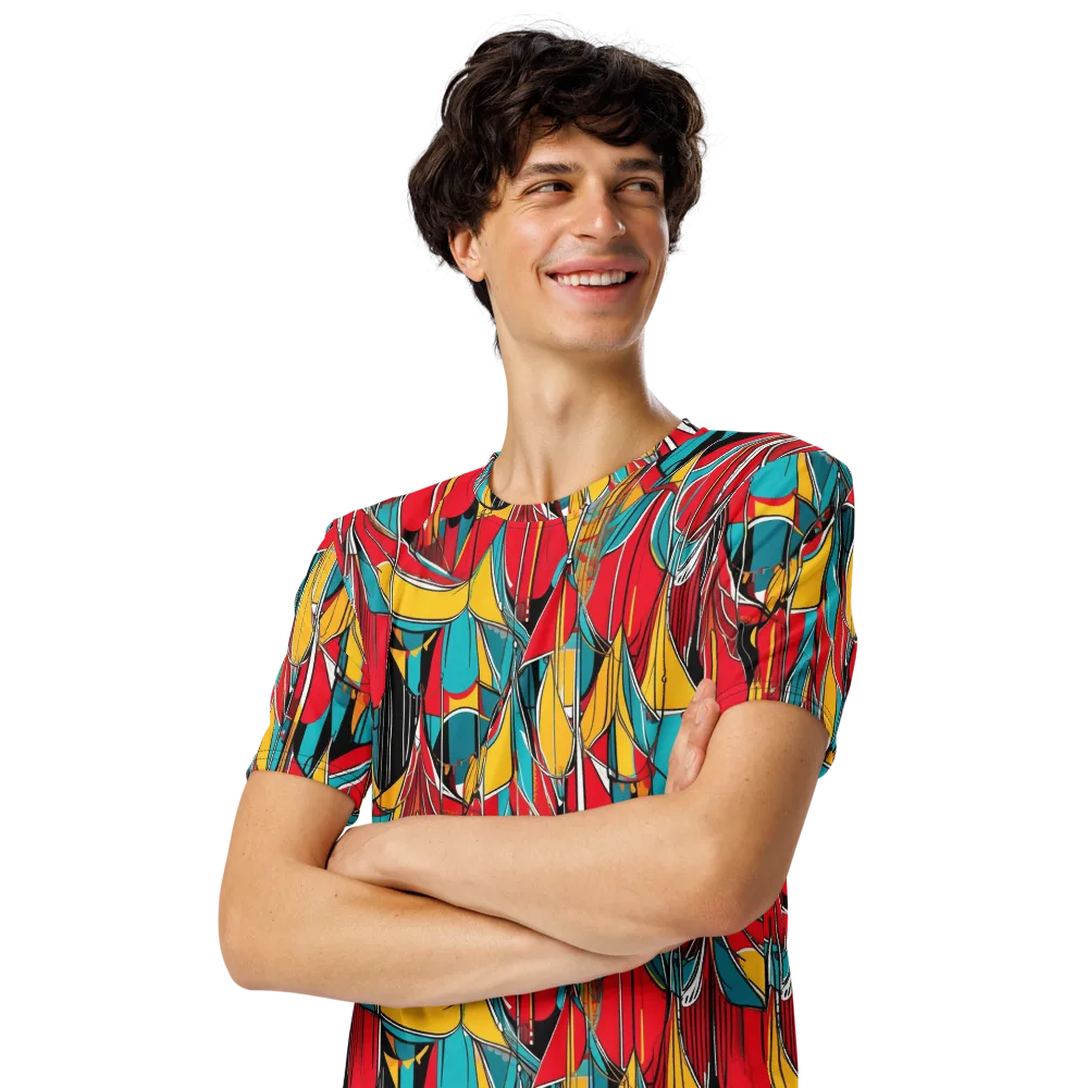 Carnival Drapery on Men's Crew Neck T-Shirt — Left Front