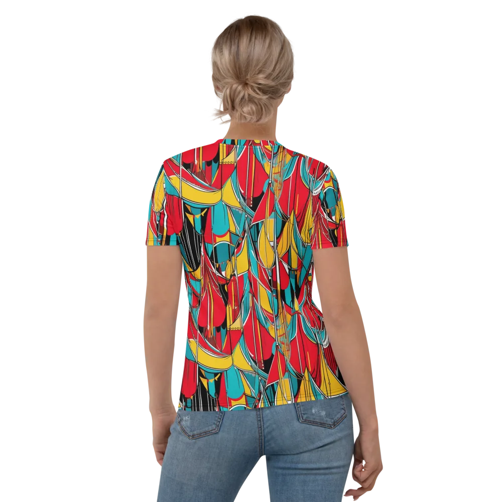 Carnival Drapery on Women's Crew Neck T-Shirt — Back