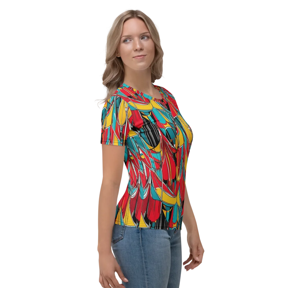 Carnival Drapery on Women's Crew Neck T-Shirt — Right
