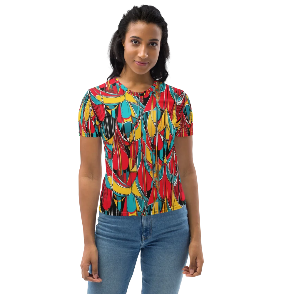 Carnival Drapery on Women's Crew Neck T-Shirt — Front