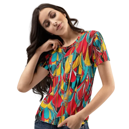 Carnival Drapery on a Women's Crew Neck T-Shirt