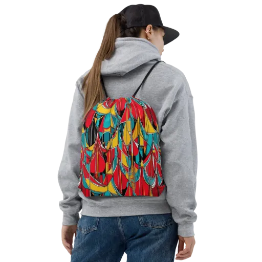 Carnival Drapery on a Drawstring Bag