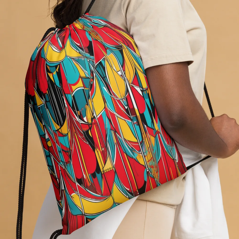 Carnival Drapery on Drawstring Bag — Front