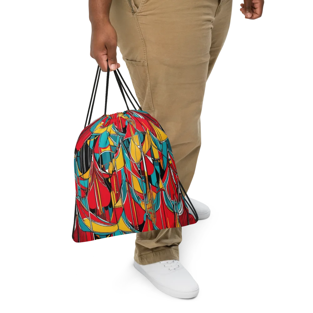 Carnival Drapery on Drawstring Bag — Front