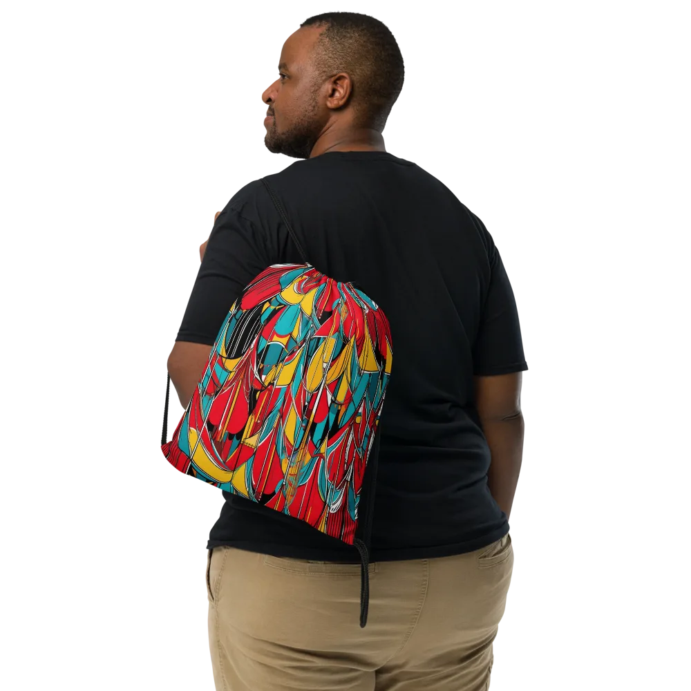 Carnival Drapery on Drawstring Bag — Front