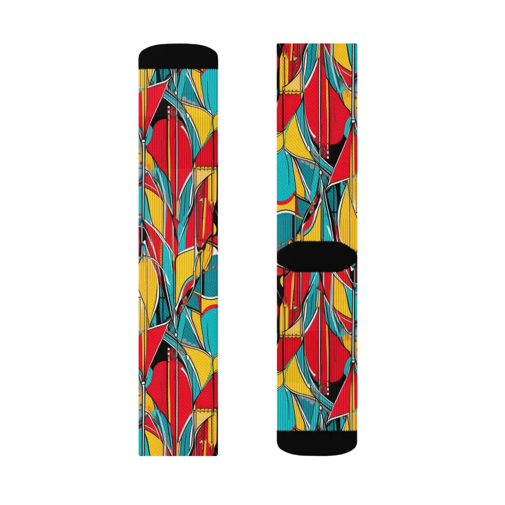 Carnival Drapery on Socks — Left Sock