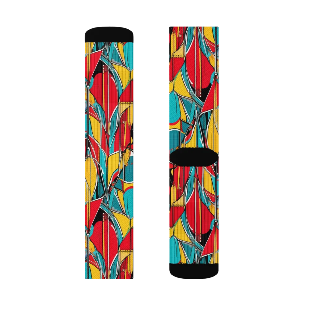 Carnival Drapery on Socks — Right Sock