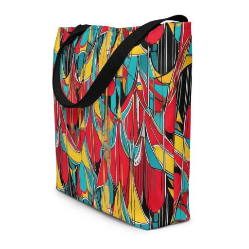 Carnival Drapery on a Large Tote Bag W/ Pocket