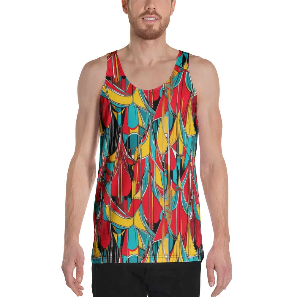 Carnival Drapery on Men's Tank Top — Front