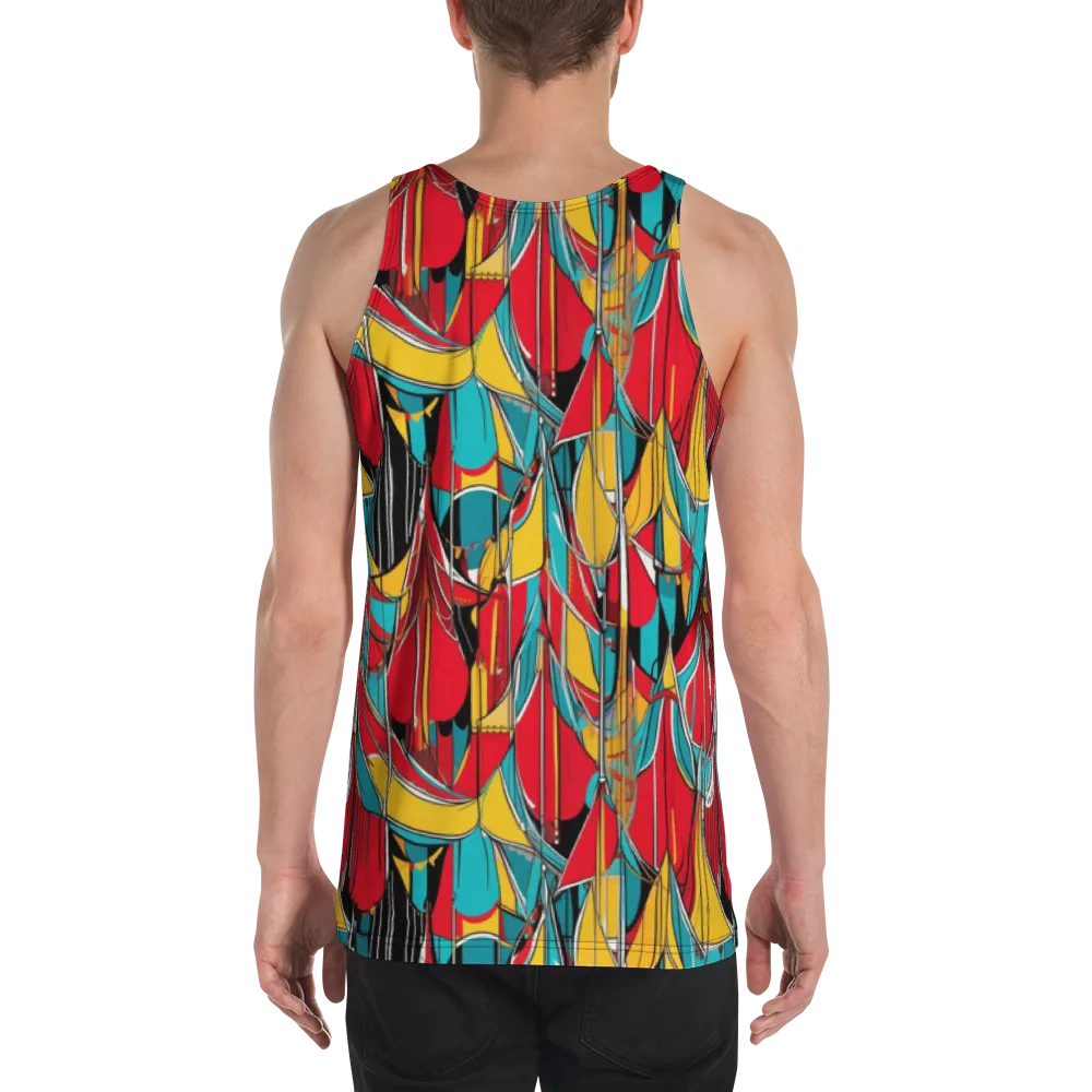Carnival Drapery on Men's Tank Top — Back