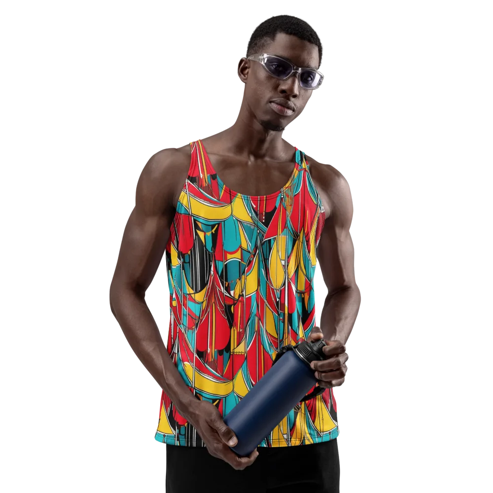 Carnival Drapery on Men's Tank Top — Front