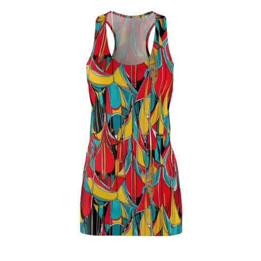 Carnival Drapery on a Racerback Dress