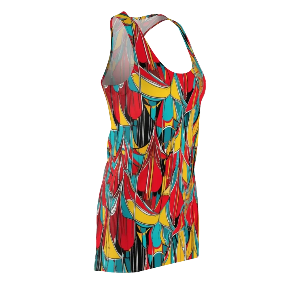 Carnival Drapery on Racerback Dress — Front Side