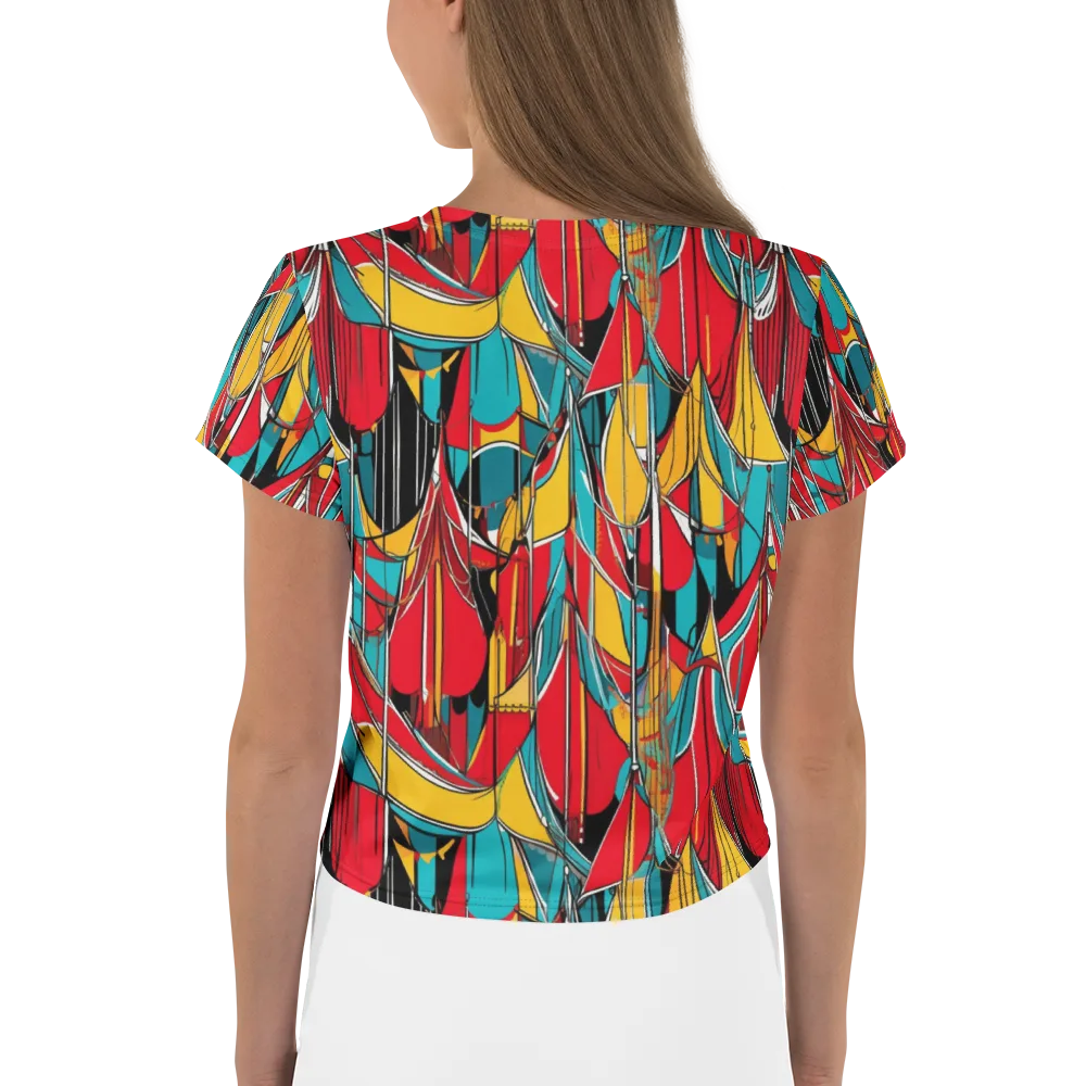 Carnival Drapery on Crop Tee — Back