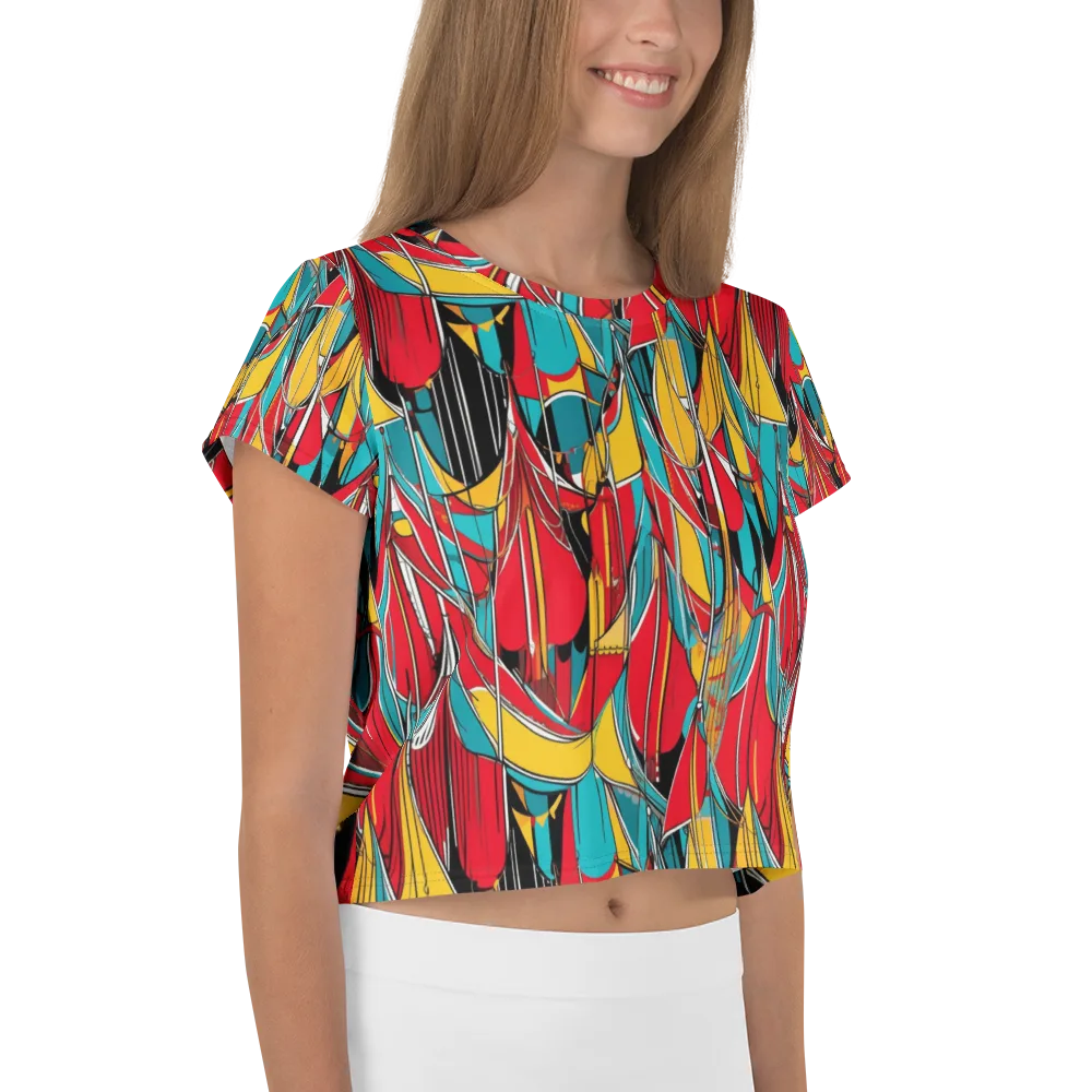 Carnival Drapery on Crop Tee — Right