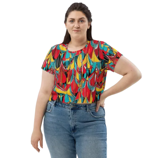Carnival Drapery on a Crop Tee