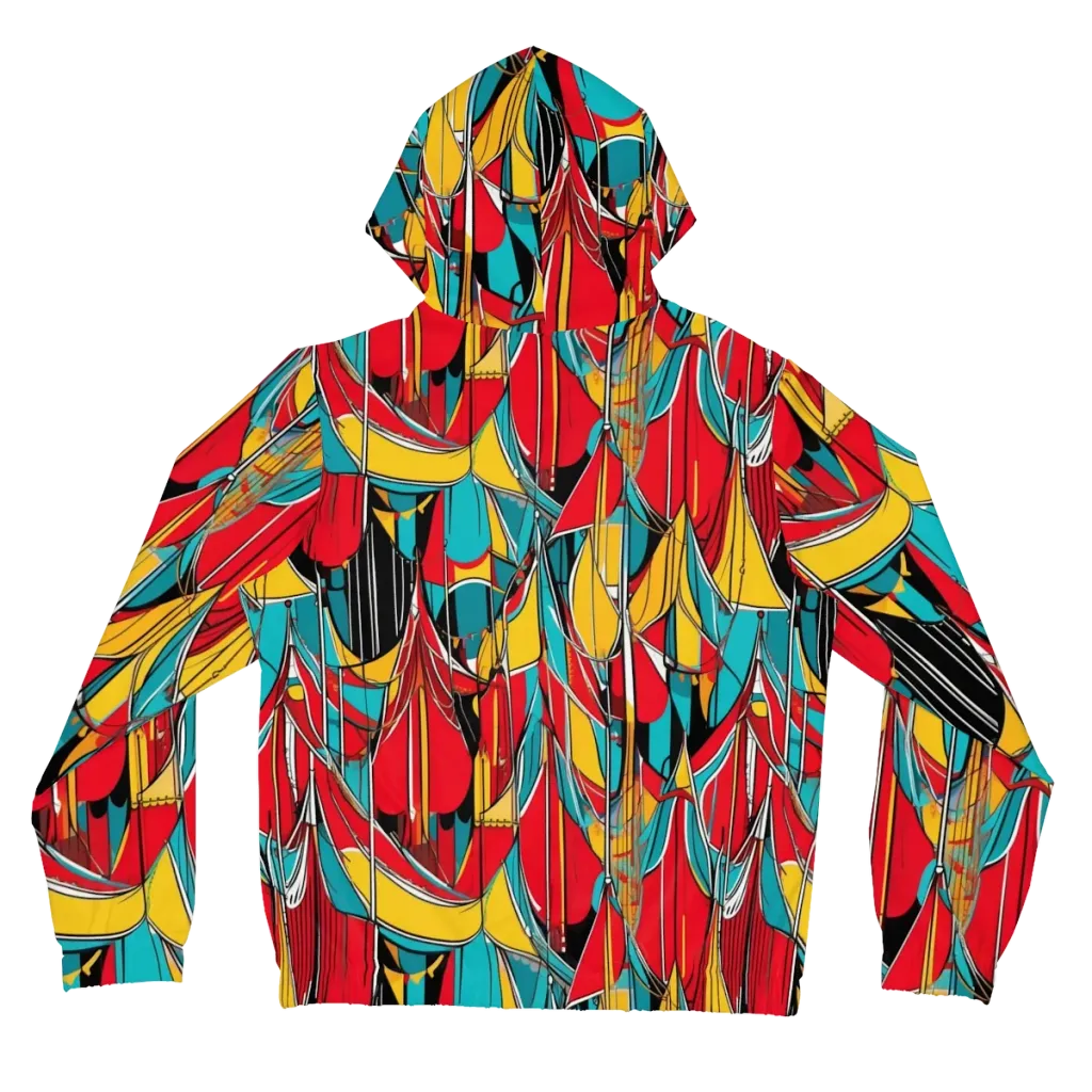 Carnival Drapery on Women's Full-Zip Hoodie — Back