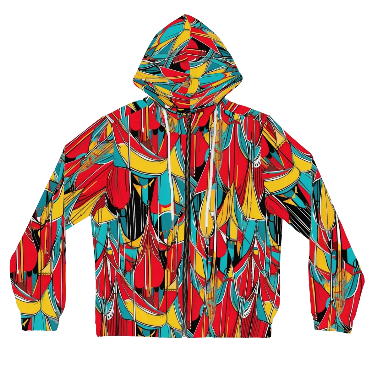 Carnival Drapery on Women's Full-Zip Hoodie — Front