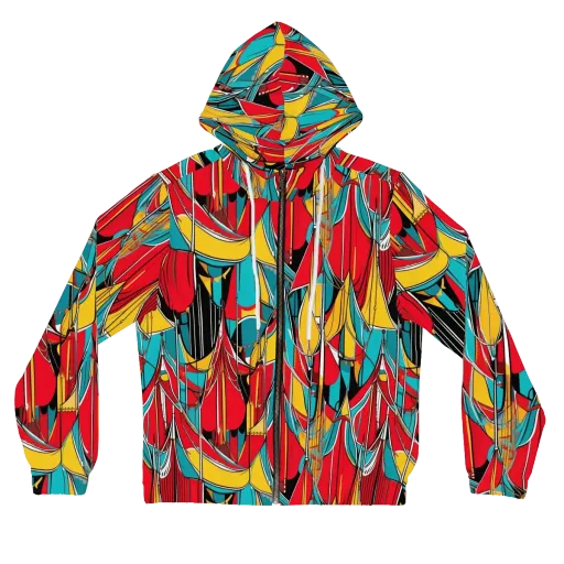 Carnival Drapery on a Women's Full-Zip Hoodie