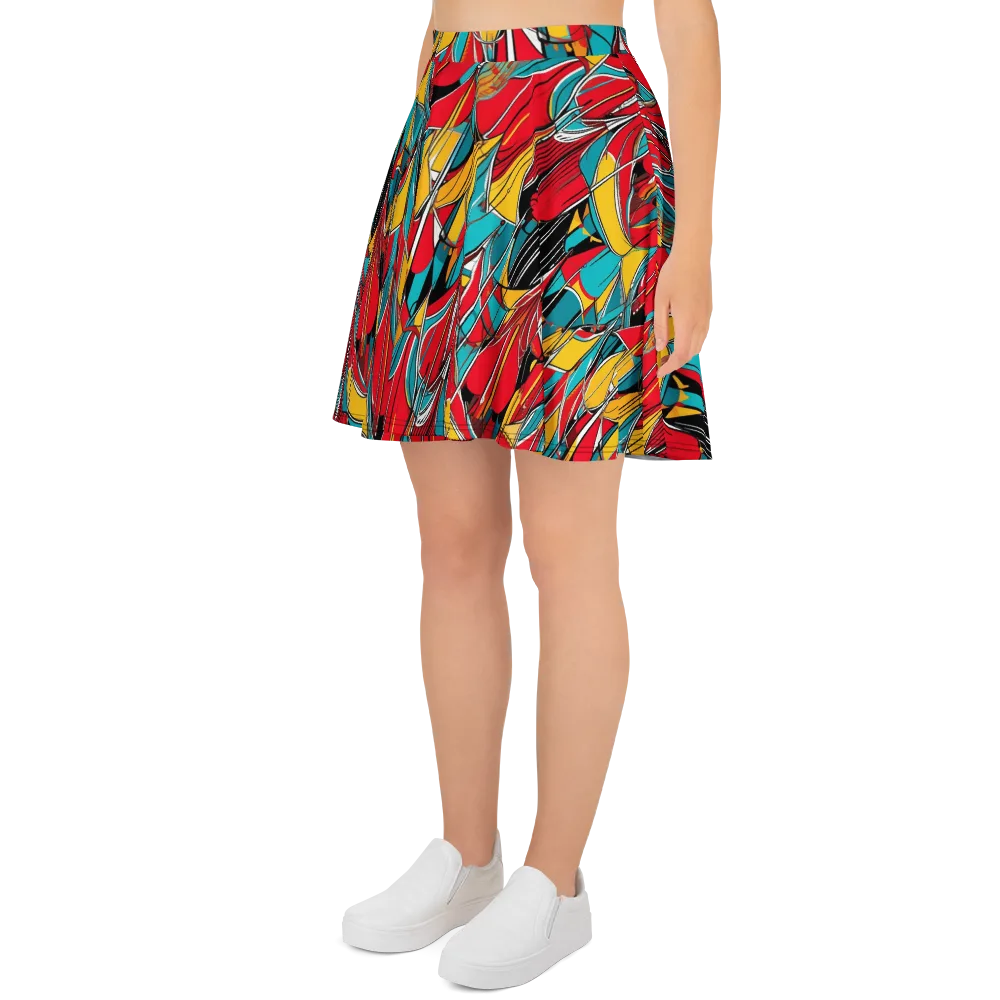 Carnival Drapery on Skater Skirt — Left