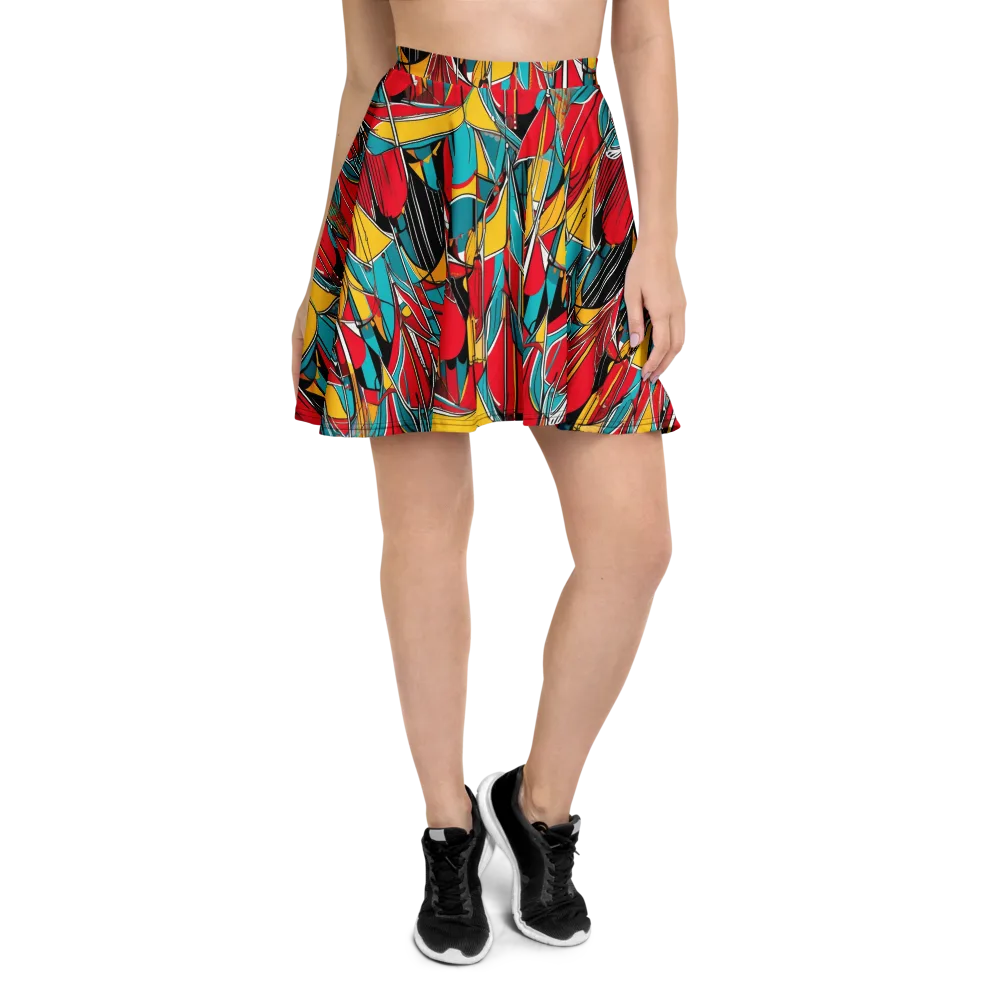 Carnival Drapery on Skater Skirt — Front