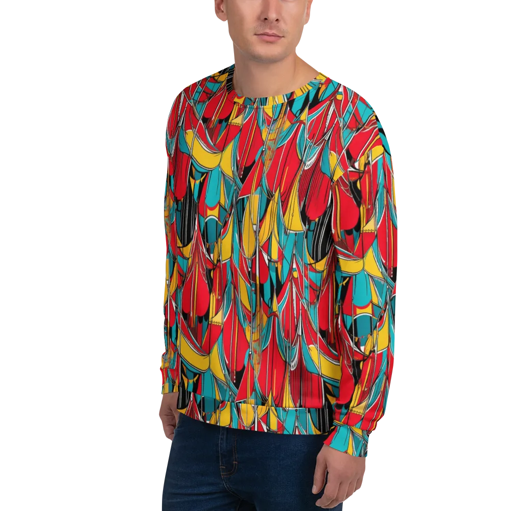 Carnival Drapery on Sweatshirt — Left Front