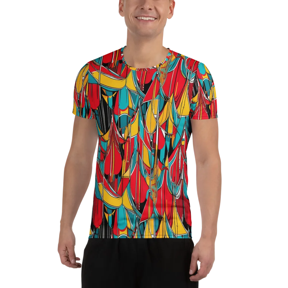 Carnival Drapery on Men's Athletic T-Shirt — Front